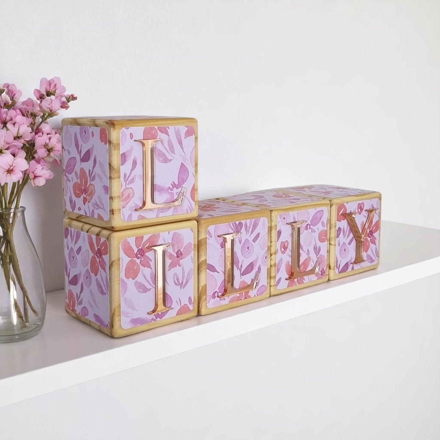 NAME BLOCKS - WATERCOLOUR PETALS