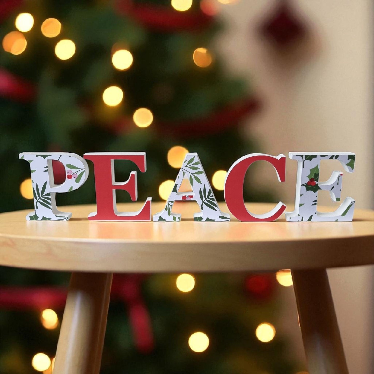 10cm FREESTANDING CHRISTMAS LETTERS - PEACE