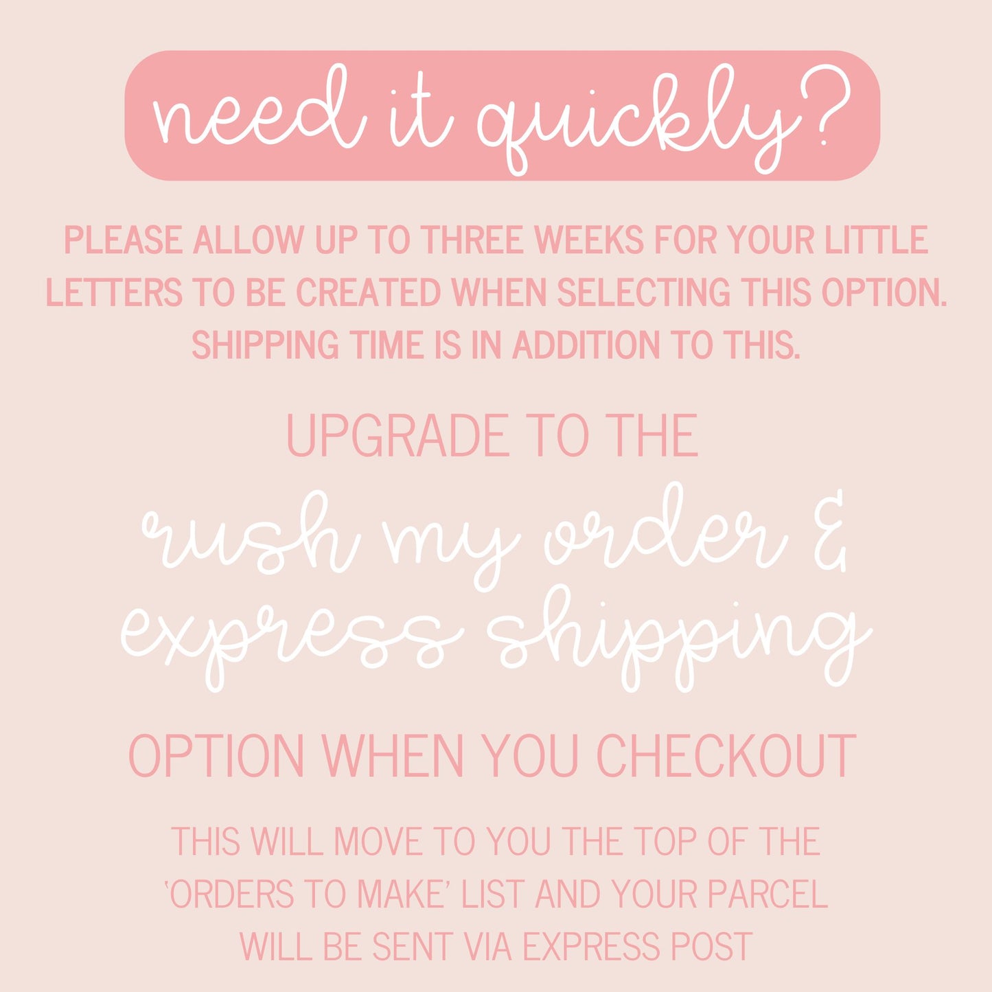 READY TO SHIP | 10cm FREESTANDING CHRISTMAS LETTERS - XMAS