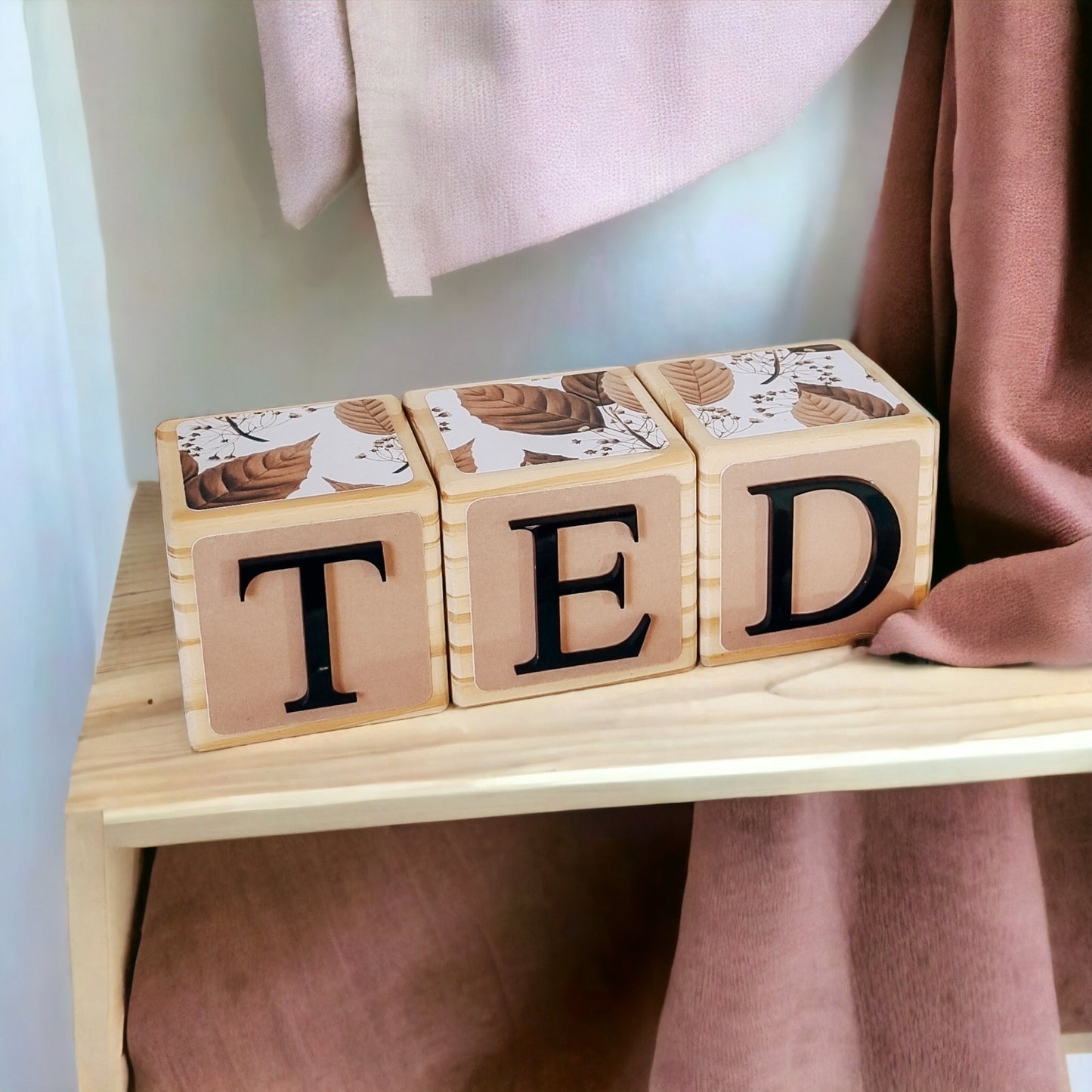 NAME BLOCKS - AUTUMN LEAVES
