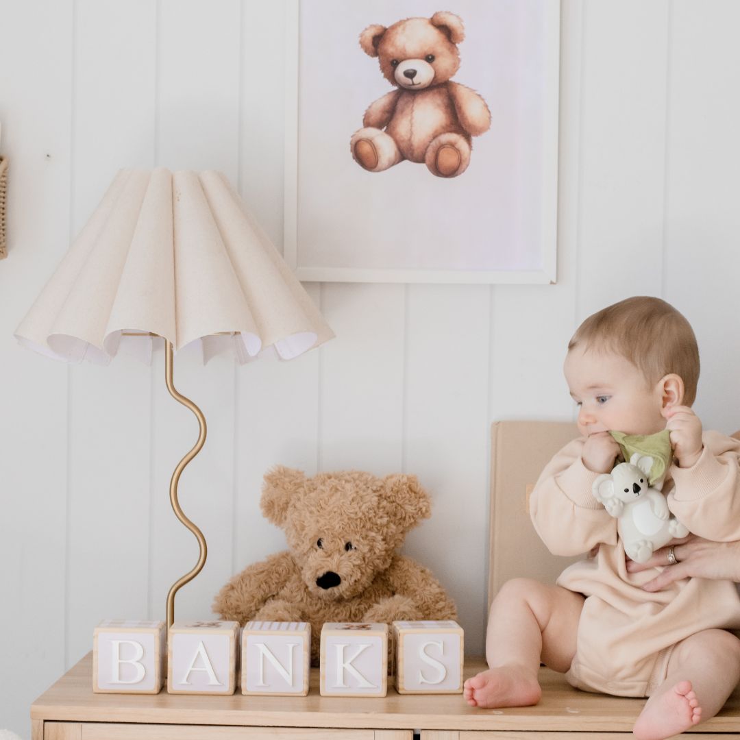 NAME BLOCKS - BEAR & BEIGE