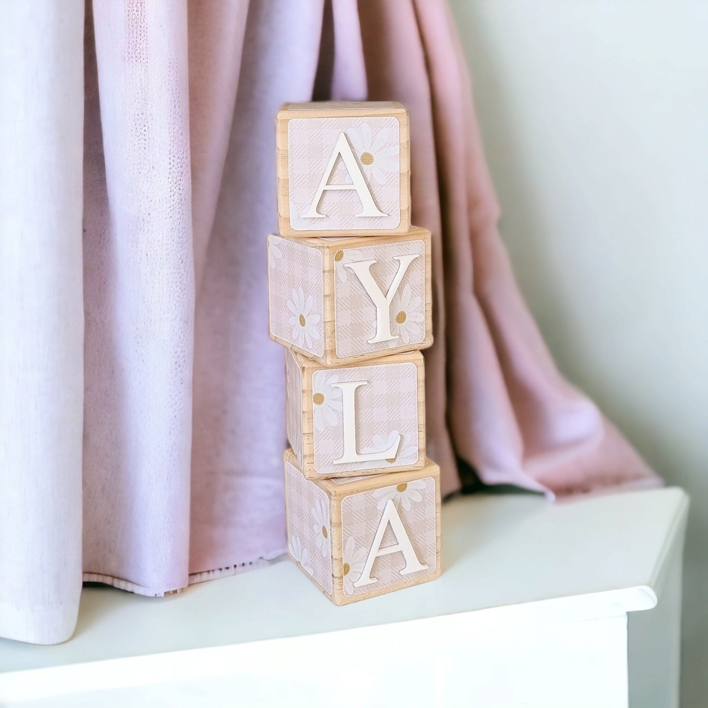 NAME BLOCKS - DAISIES