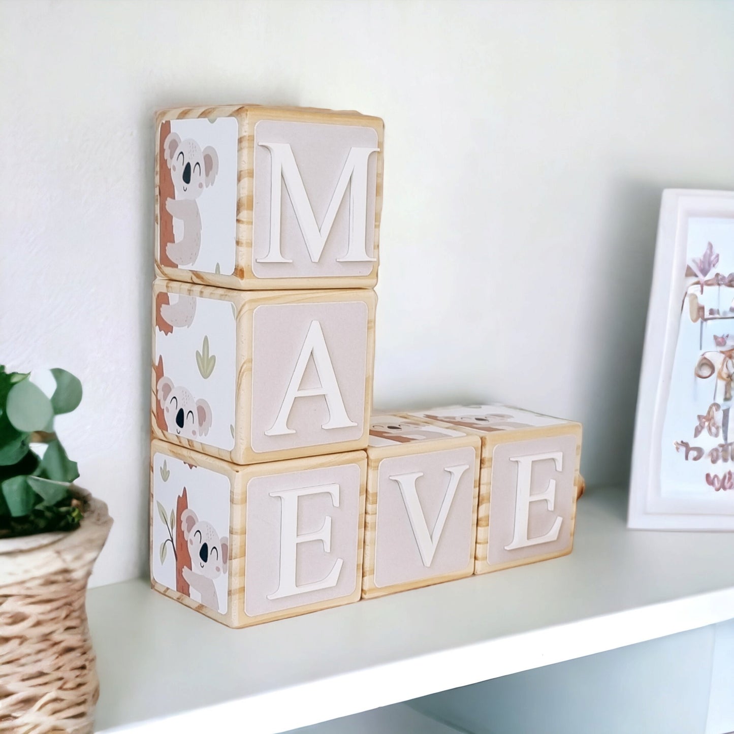 NAME BLOCKS - CUDDLY KOALA
