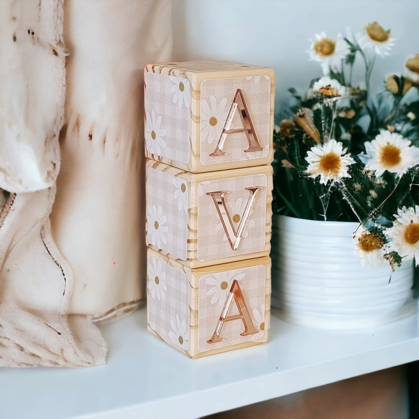 NAME BLOCKS - DAISIES