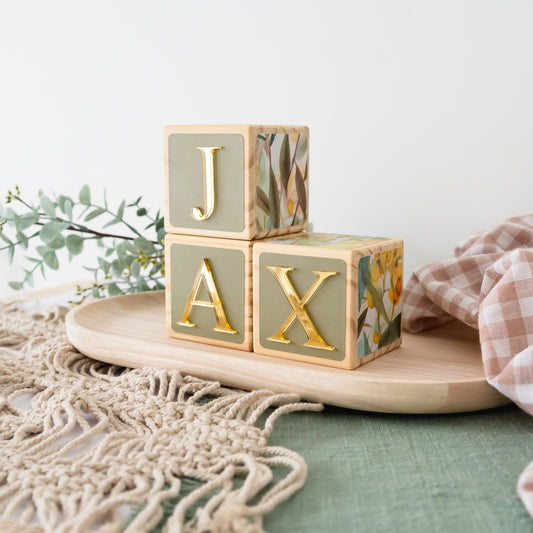 NAME BLOCKS - GOLDEN WATTLE