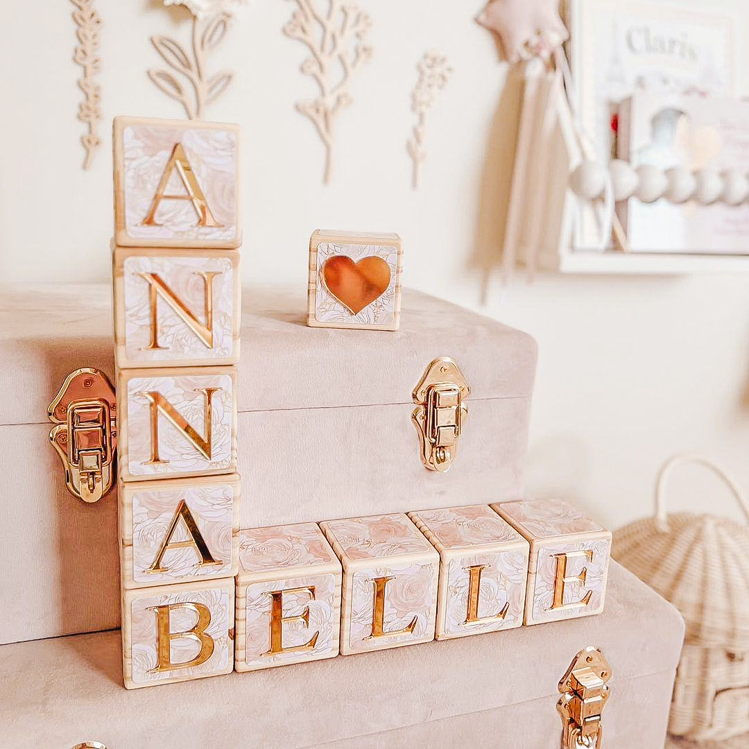 NAME BLOCKS - SHIMMER ROSES