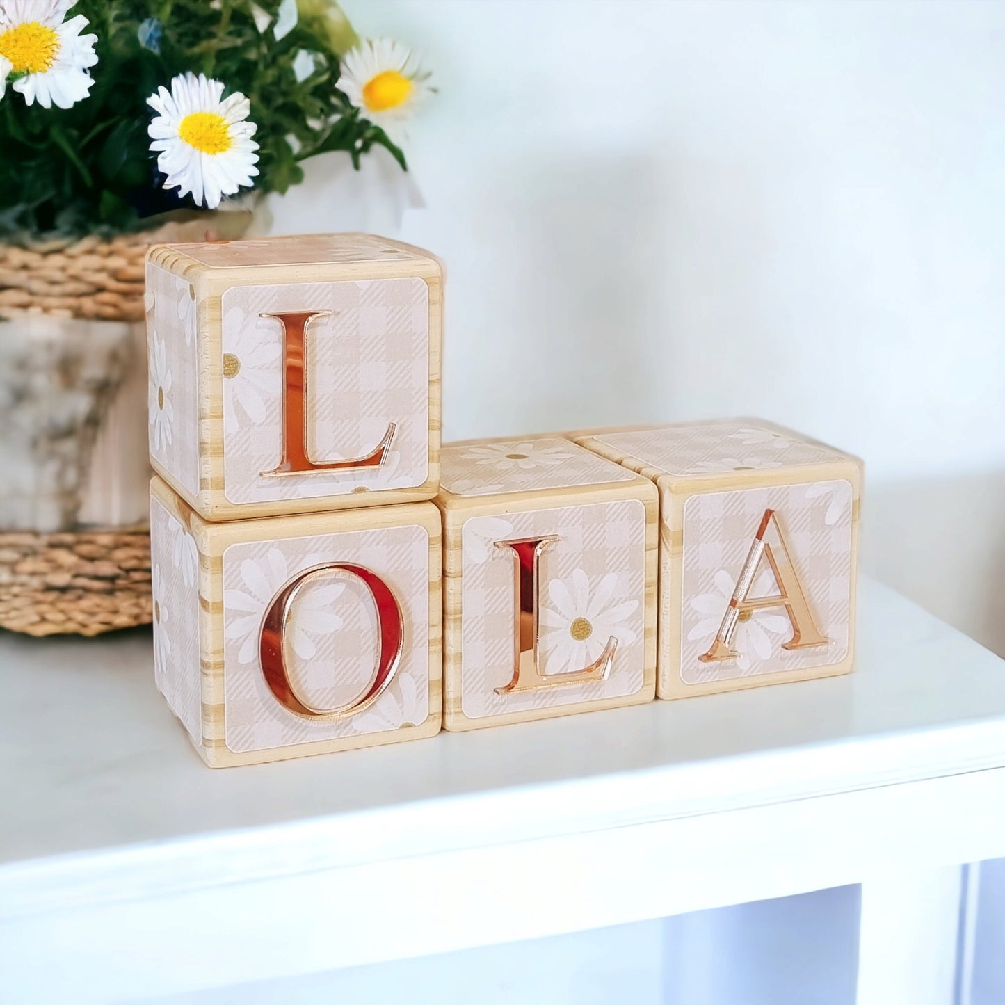 NAME BLOCKS - DAISIES