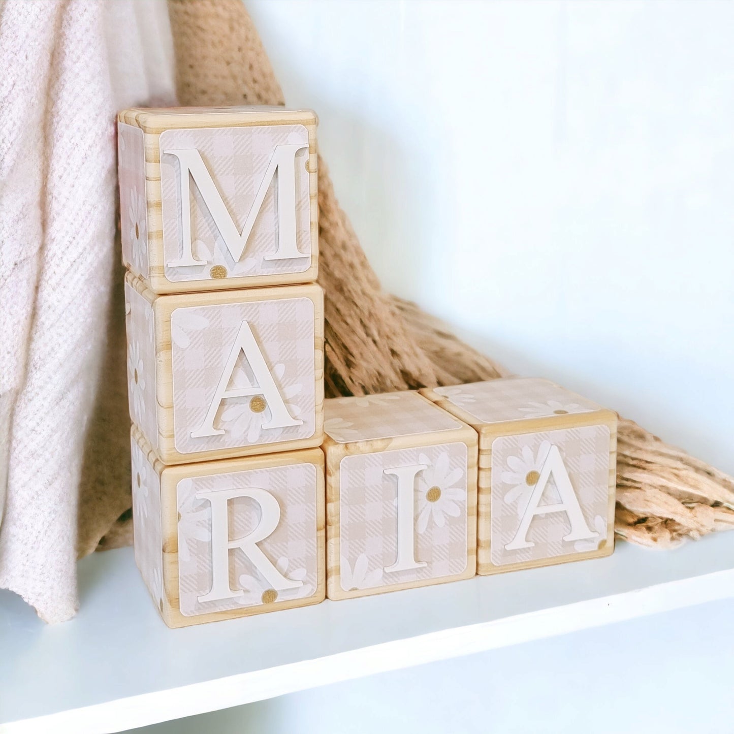 NAME BLOCKS - DAISIES