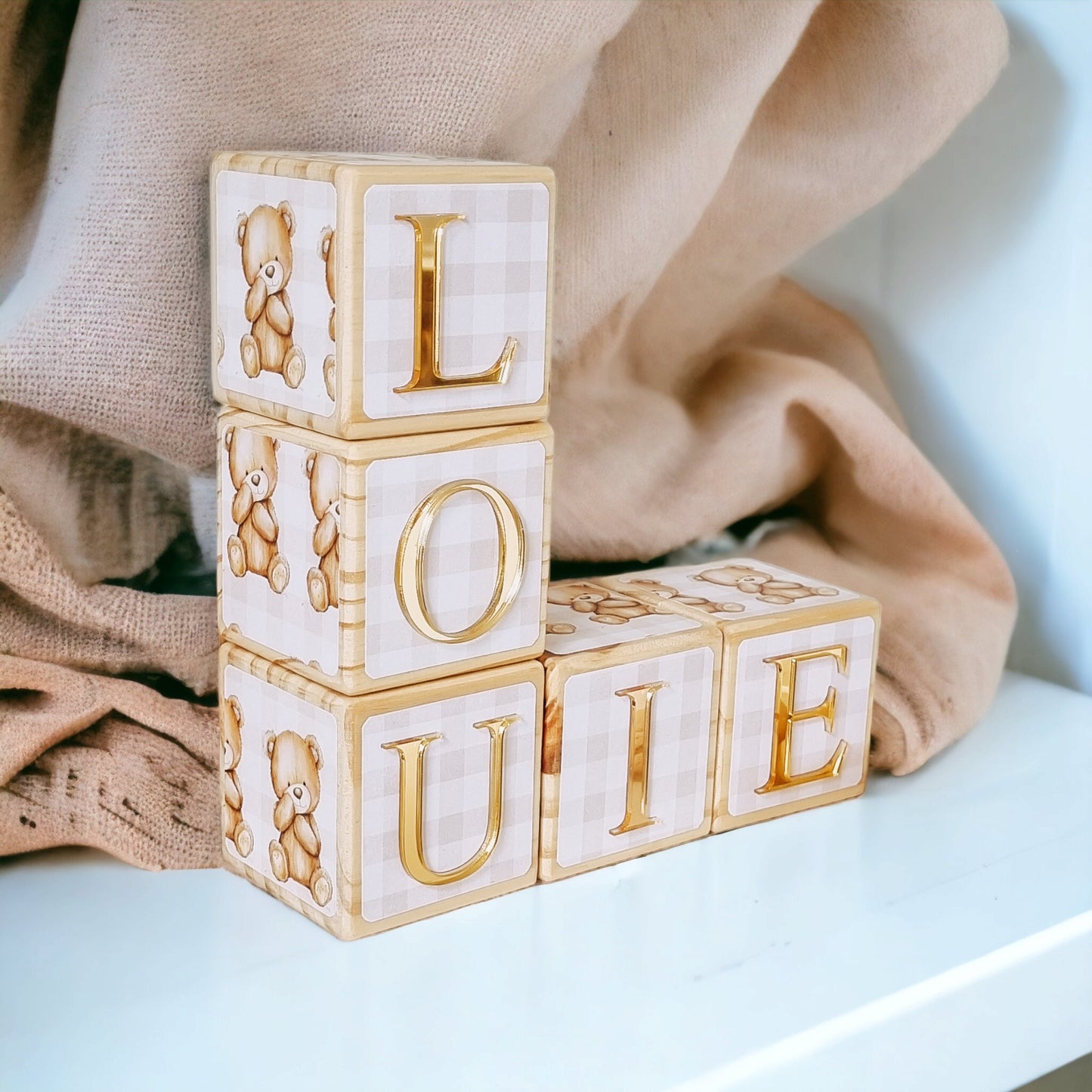 NAME BLOCKS - TEDDY BEARS PICNIC