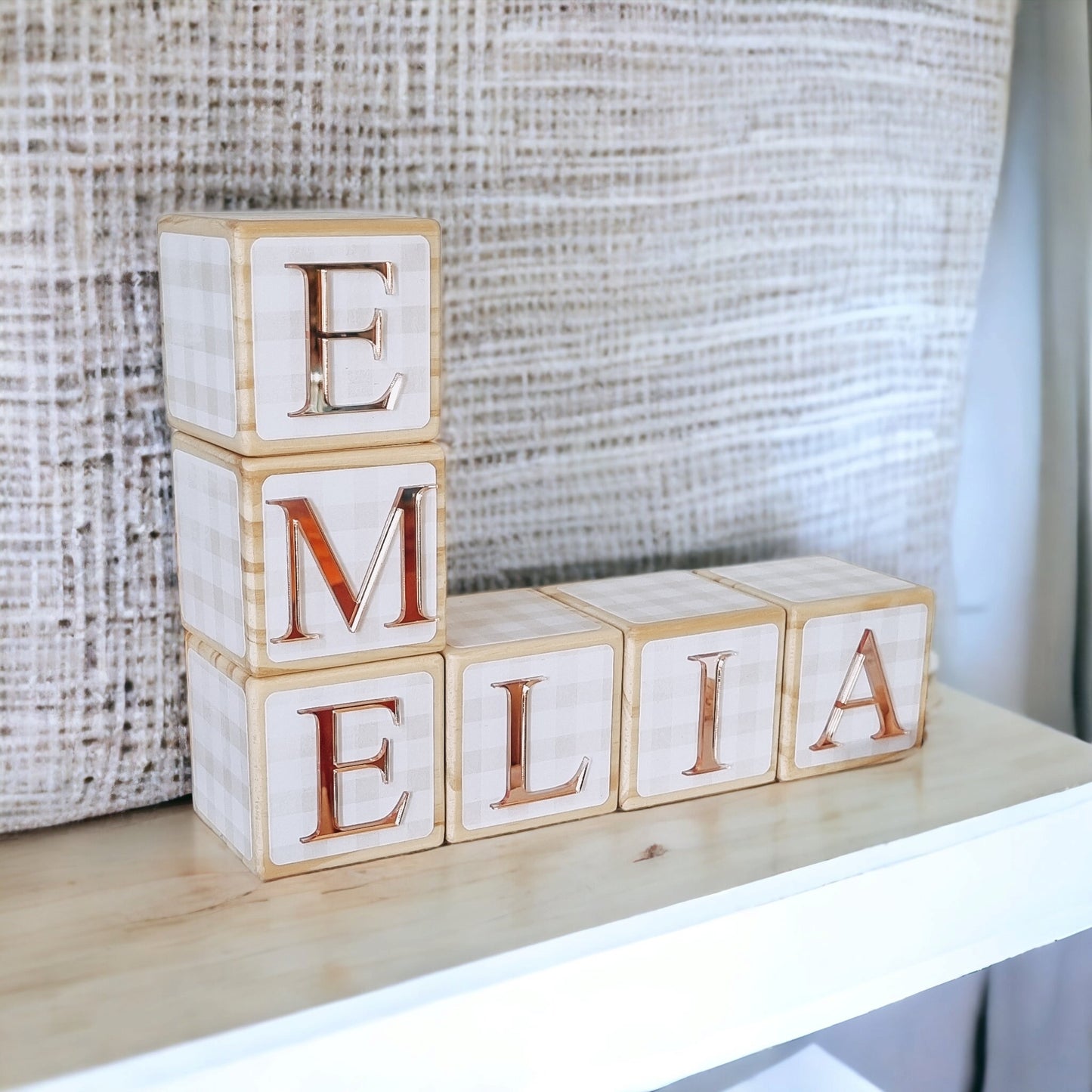 NAME BLOCKS - GINGHAM LANE
