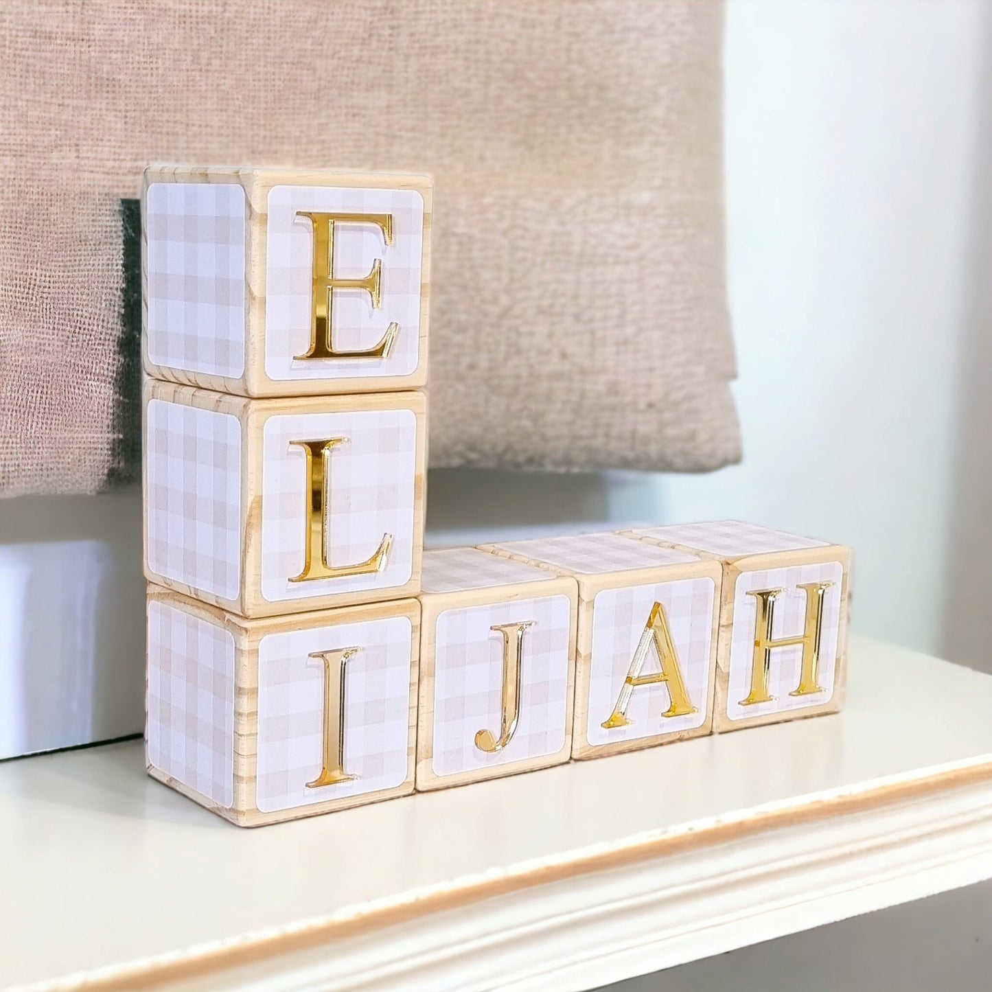NAME BLOCKS - GINGHAM LANE