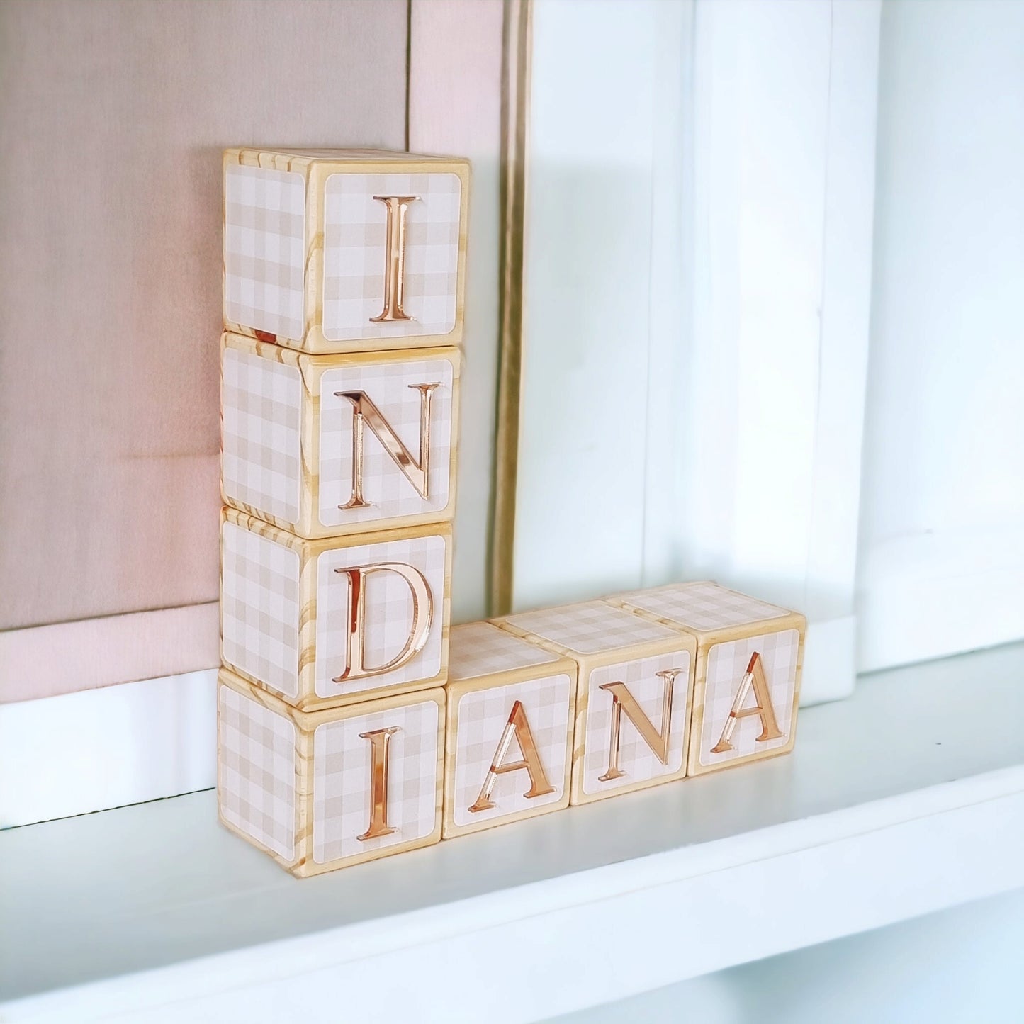 NAME BLOCKS - GINGHAM LANE