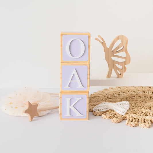 NAME BLOCKS - LOVELY LILAC