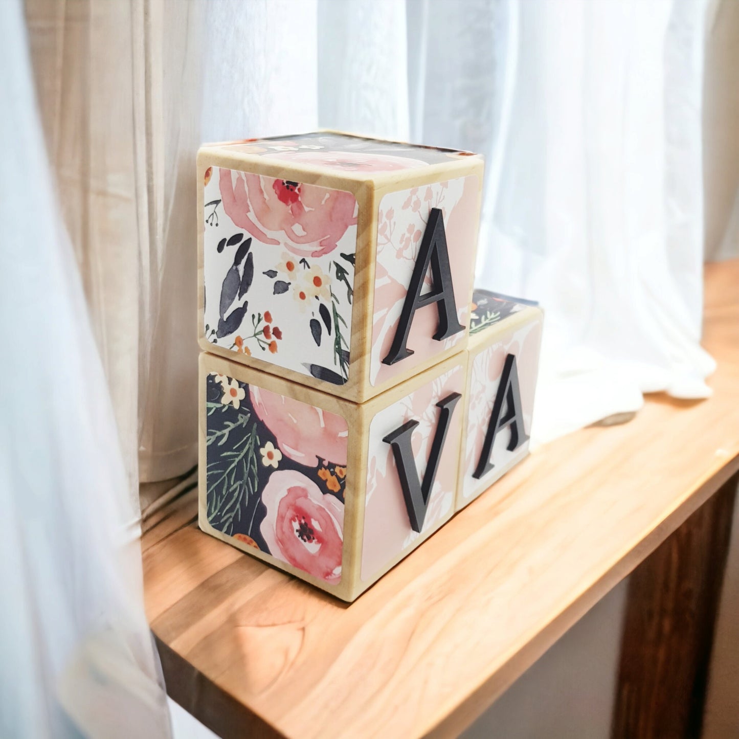 NAME BLOCKS - PEONIES