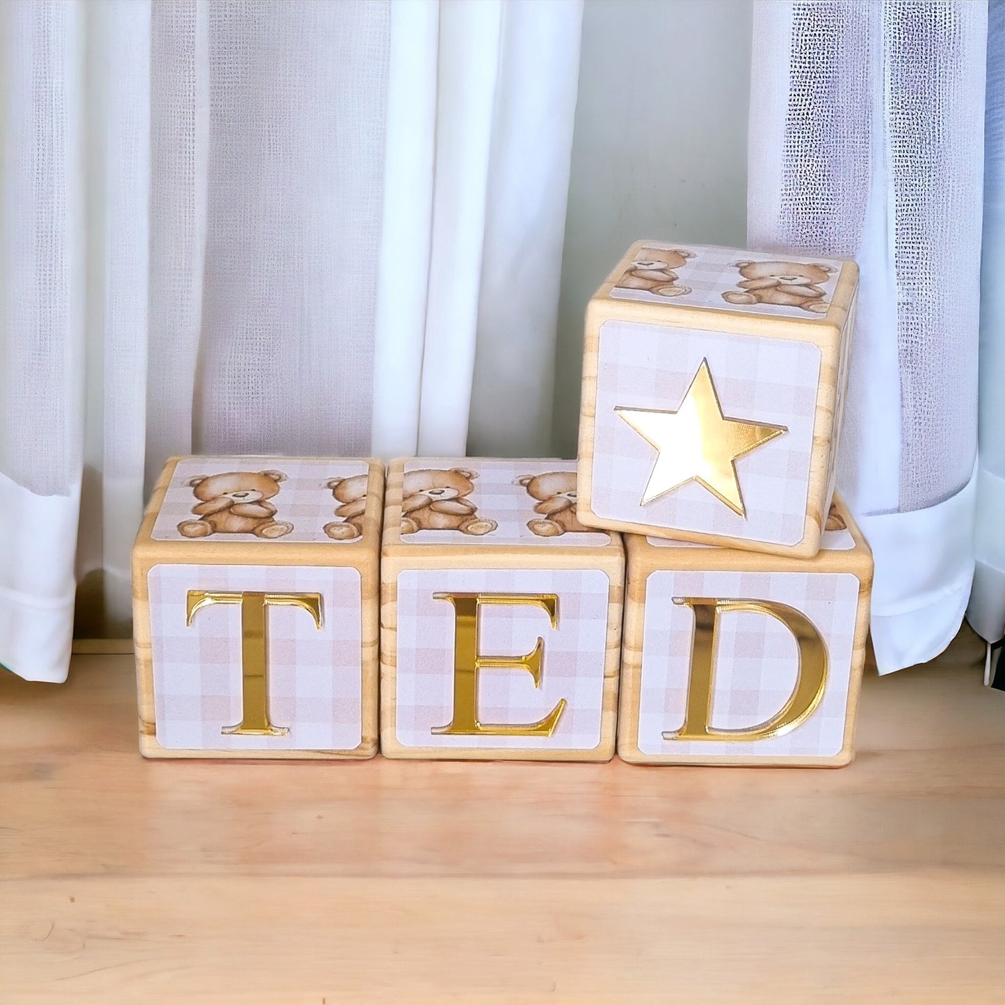 NAME BLOCKS - TEDDY BEARS PICNIC