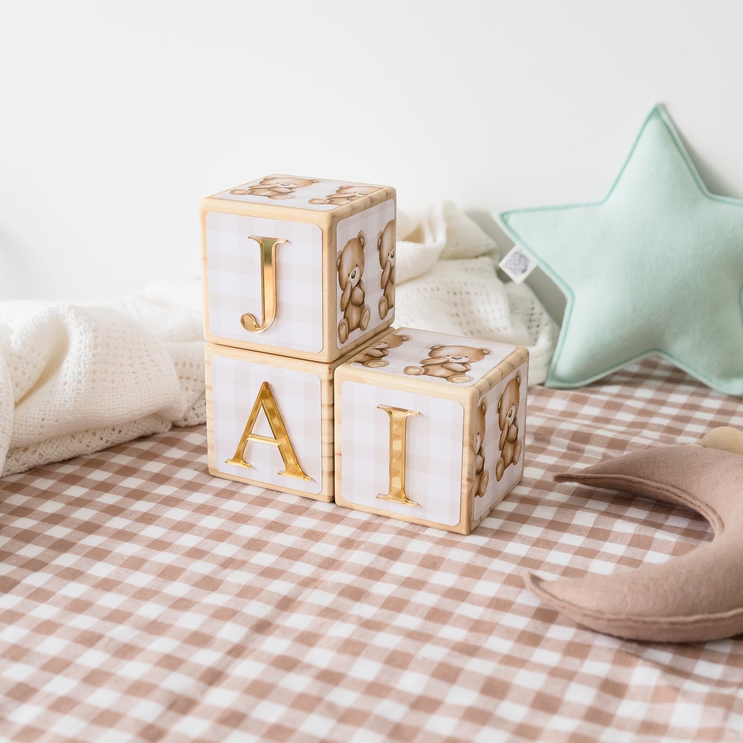 NAME BLOCKS - TEDDY BEARS PICNIC