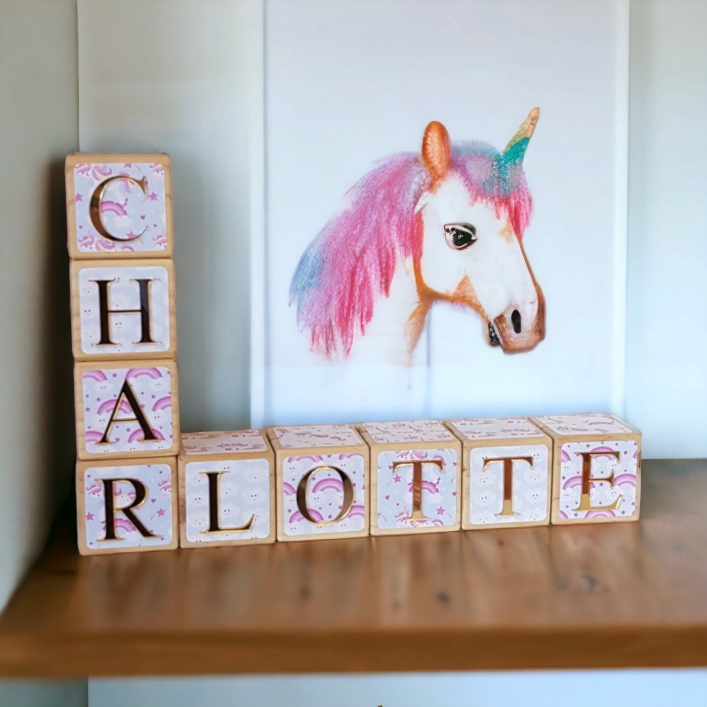 NAME BLOCKS - UNICORN DREAMS