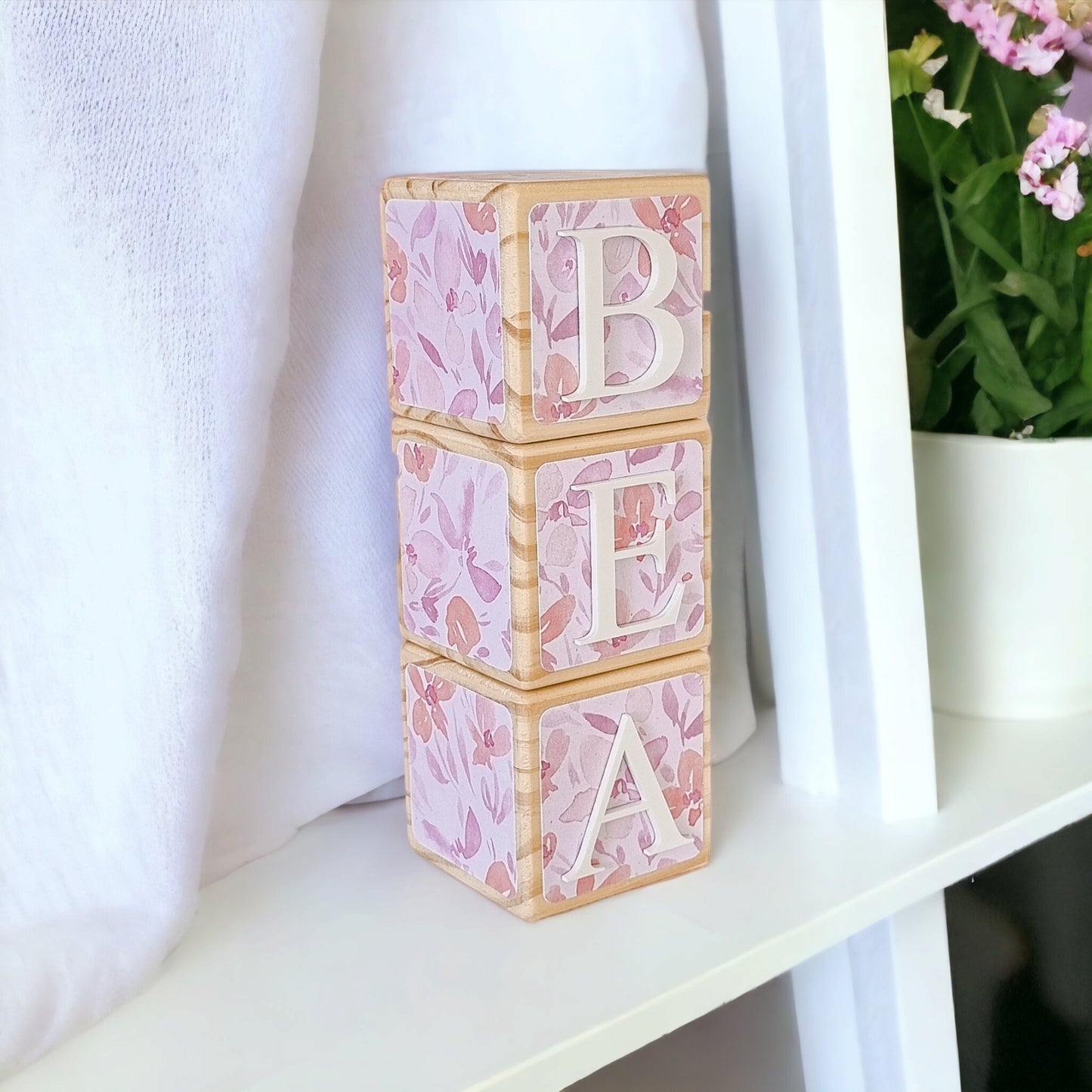 NAME BLOCKS - WATERCOLOUR PETALS