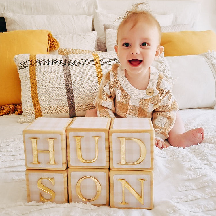 NAME BLOCKS - GINGHAM LANE