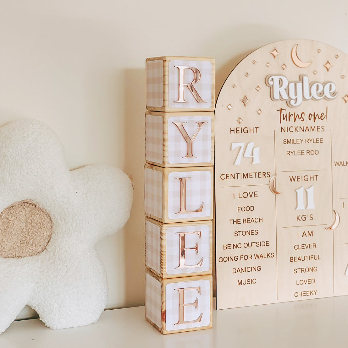 NAME BLOCKS - GINGHAM LANE
