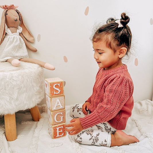 NAME BLOCKS - BOHO RAINBOW