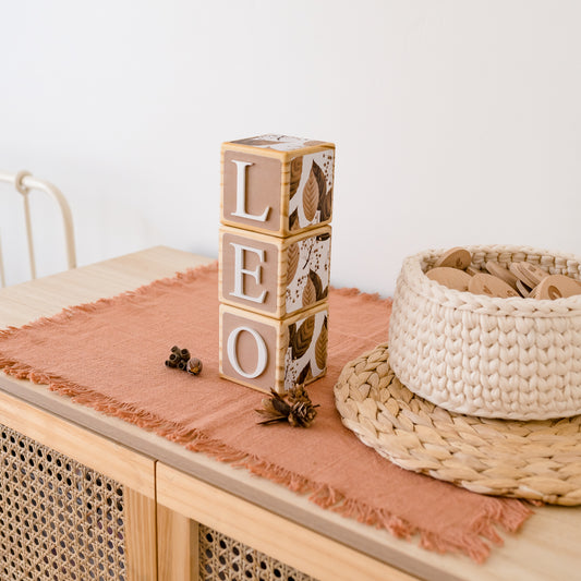 NAME BLOCKS - AUTUMN LEAVES