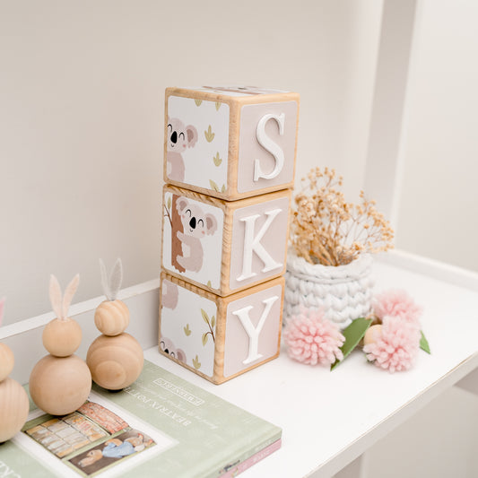 NAME BLOCKS - CUDDLY KOALA