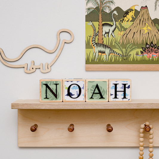 NAME BLOCKS - DINO ROAR