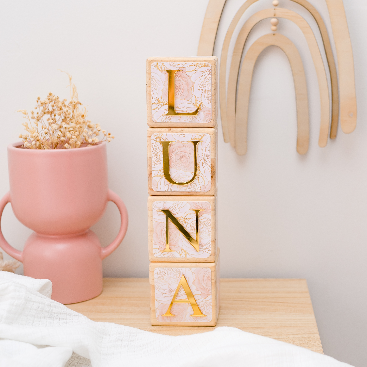 NAME BLOCKS - SHIMMER ROSES