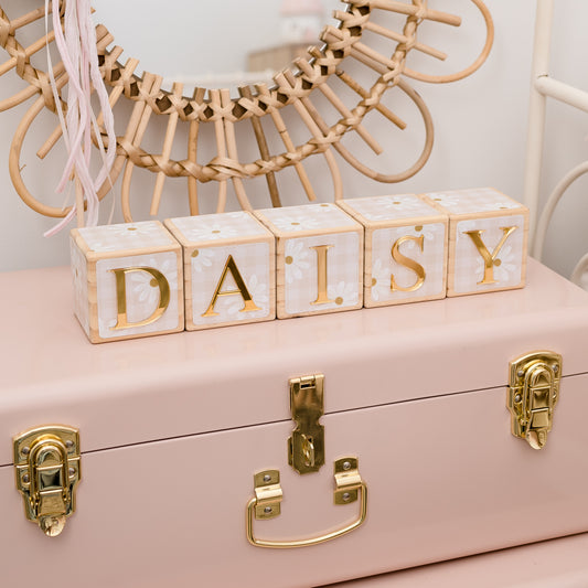 NAME BLOCKS - DAISIES