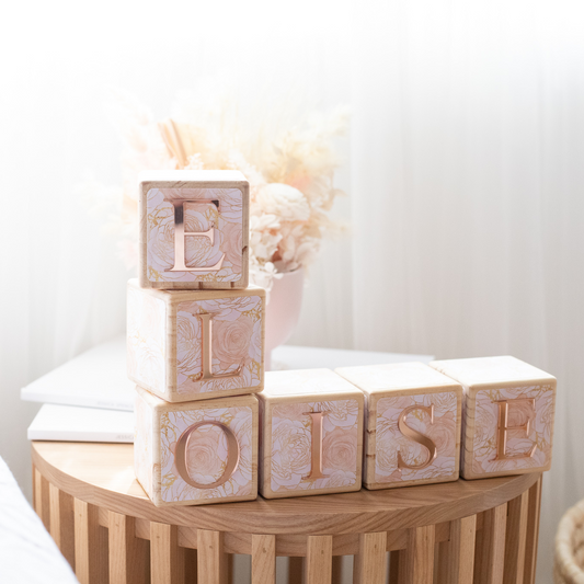 NAME BLOCKS - SHIMMER ROSES