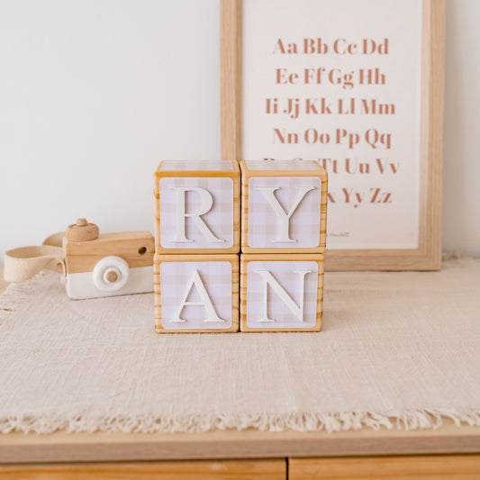 NAME BLOCKS - GINGHAM LANE