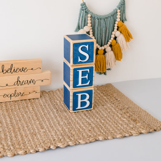 NAME BLOCKS - MIDNIGHT BLUE