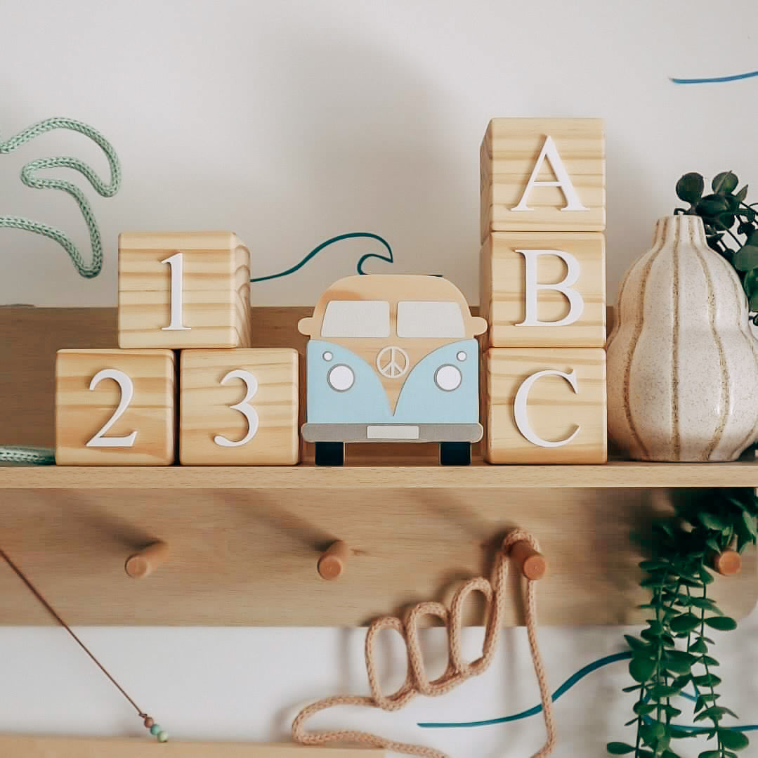 PLAYROOM BLOCKS - ABC123 NUDIE SET (Set of 6 blocks)