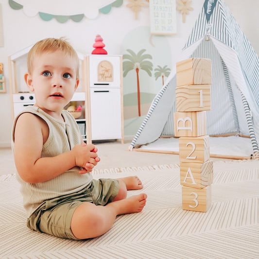 PLAYROOM BLOCKS - ABC123 NUDIE SET (Set of 6 blocks)