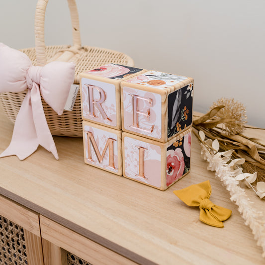 NAME BLOCKS - PEONIES