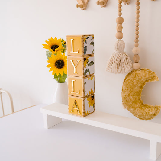 NAME BLOCKS - SUNFLOWERS