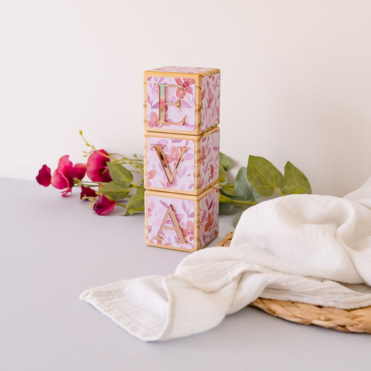 NAME BLOCKS - WATERCOLOUR PETALS