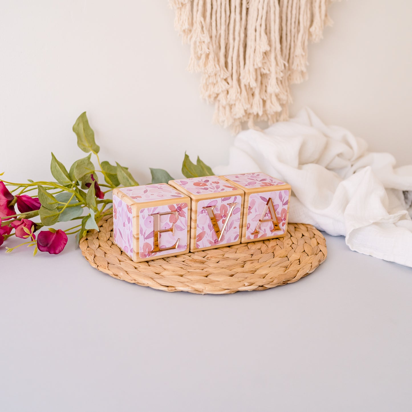 NAME BLOCKS - WATERCOLOUR PETALS