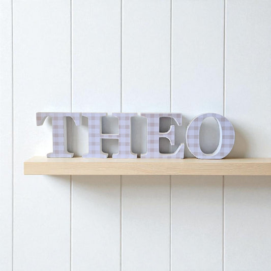 10cm FREESTANDING LETTERS - GINGHAM LANE