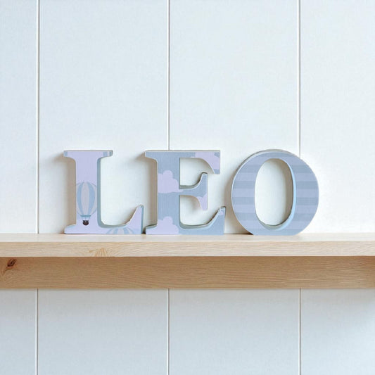 10cm FREESTANDING LETTERS - HOT AIR BALLOONS