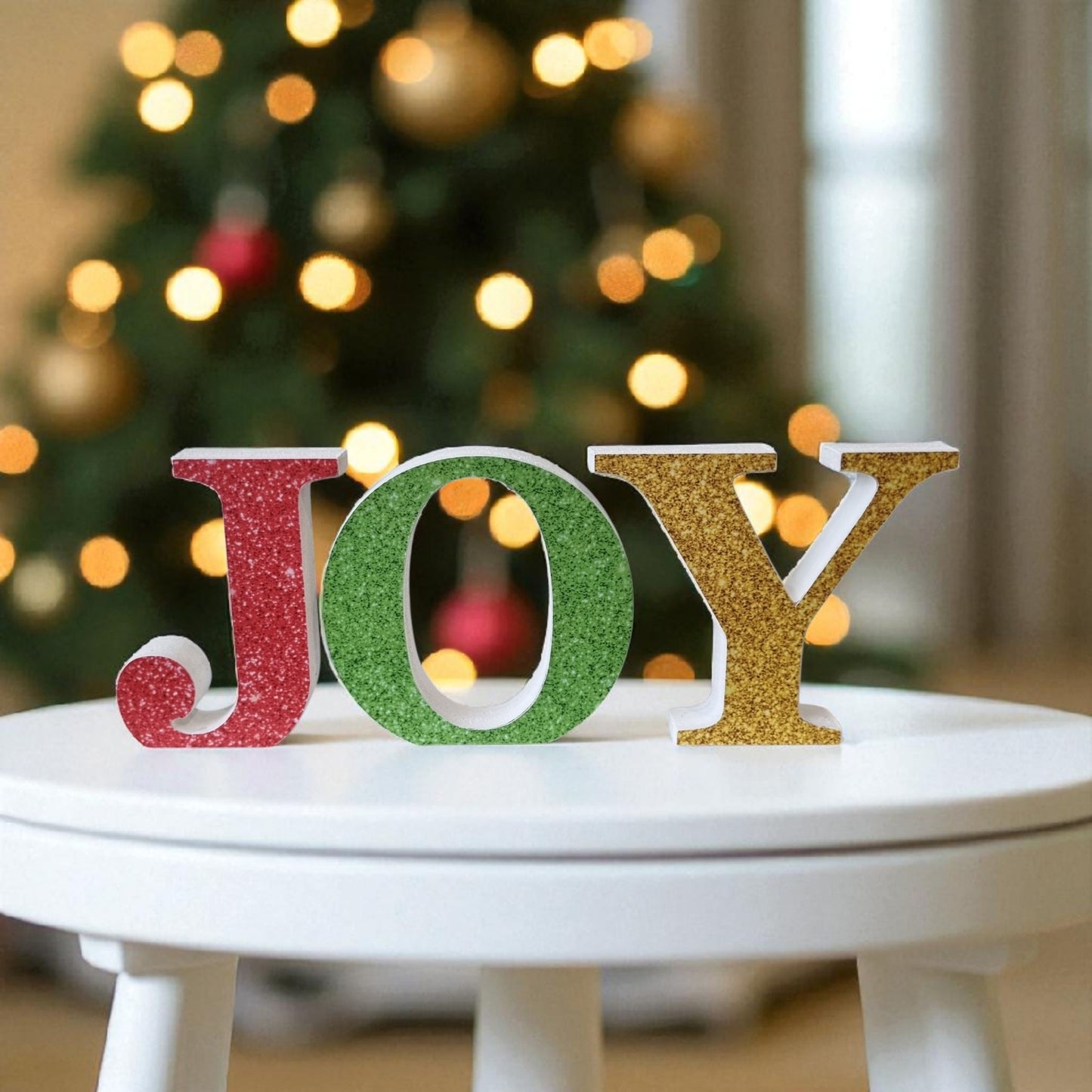10cm FREESTANDING CHRISTMAS LETTERS - JOY