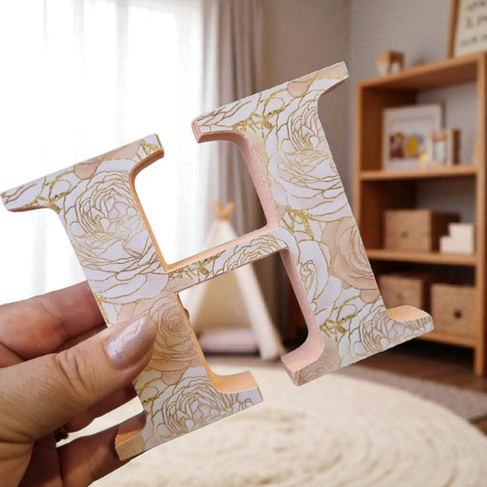 10cm FREESTANDING LETTERS - SHIMMER ROSES