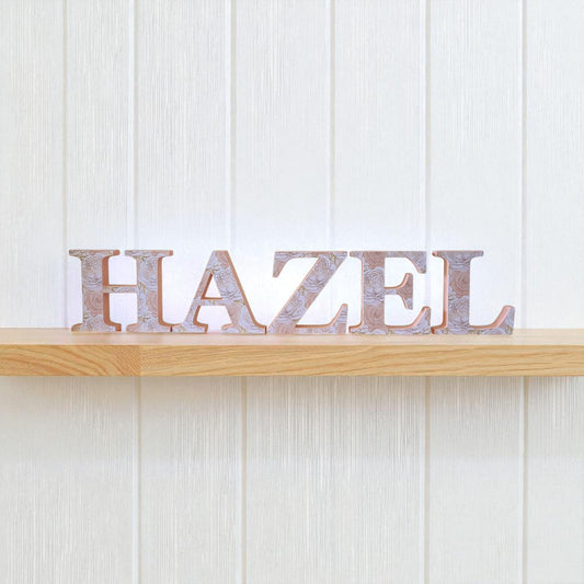 10cm FREESTANDING LETTERS - SHIMMER ROSES