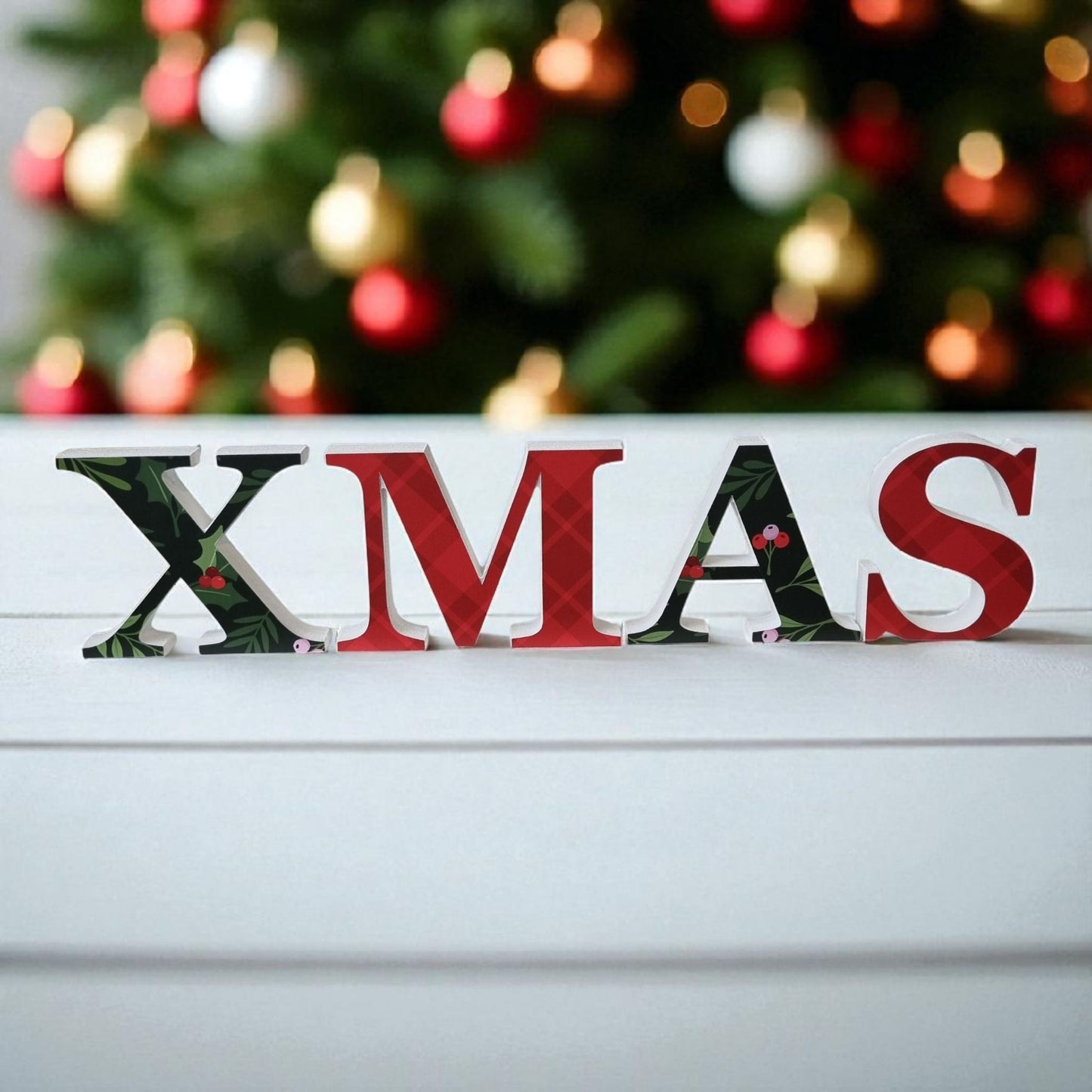 10cm FREESTANDING CHRISTMAS LETTERS - XMAS