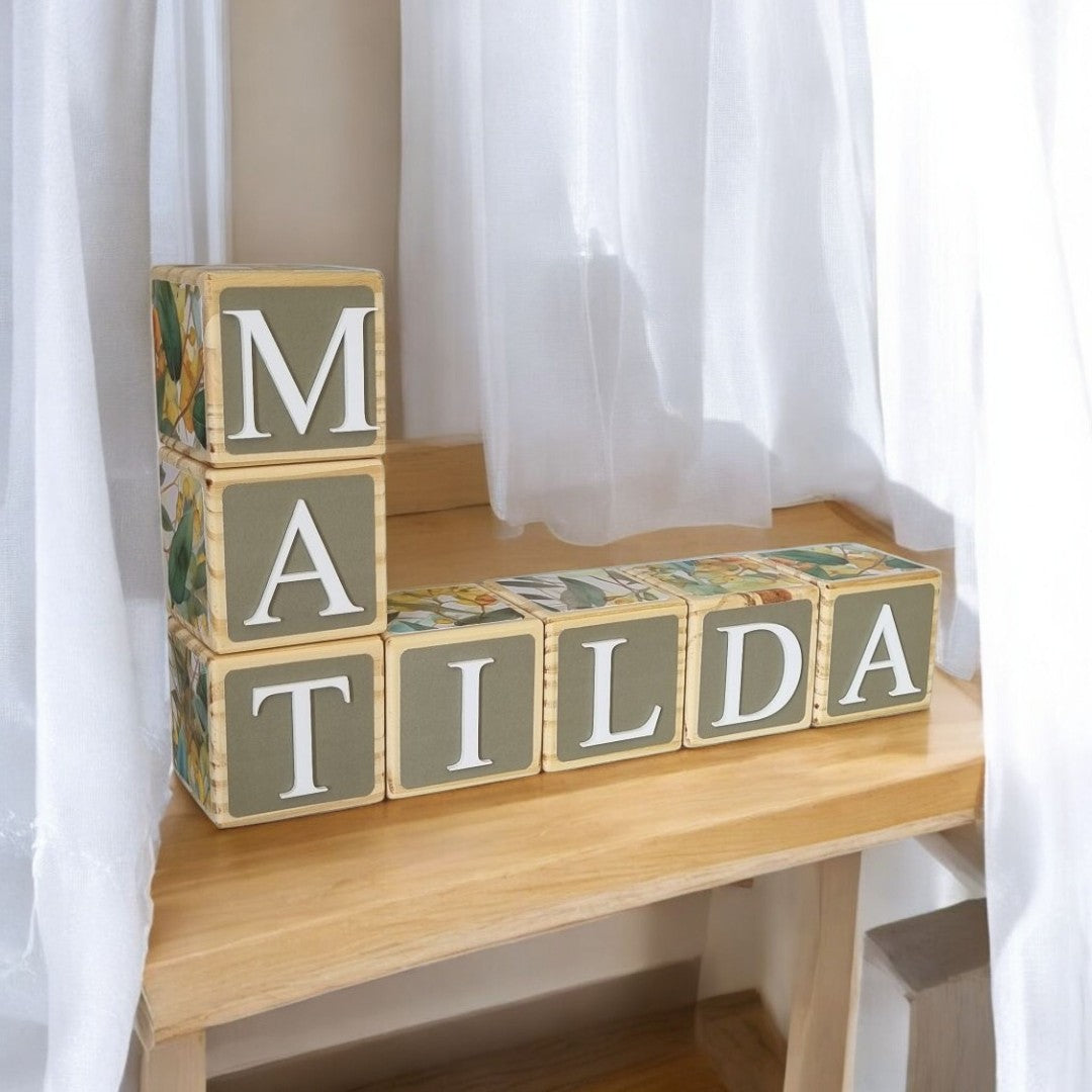 NAME BLOCKS - GOLDEN WATTLE