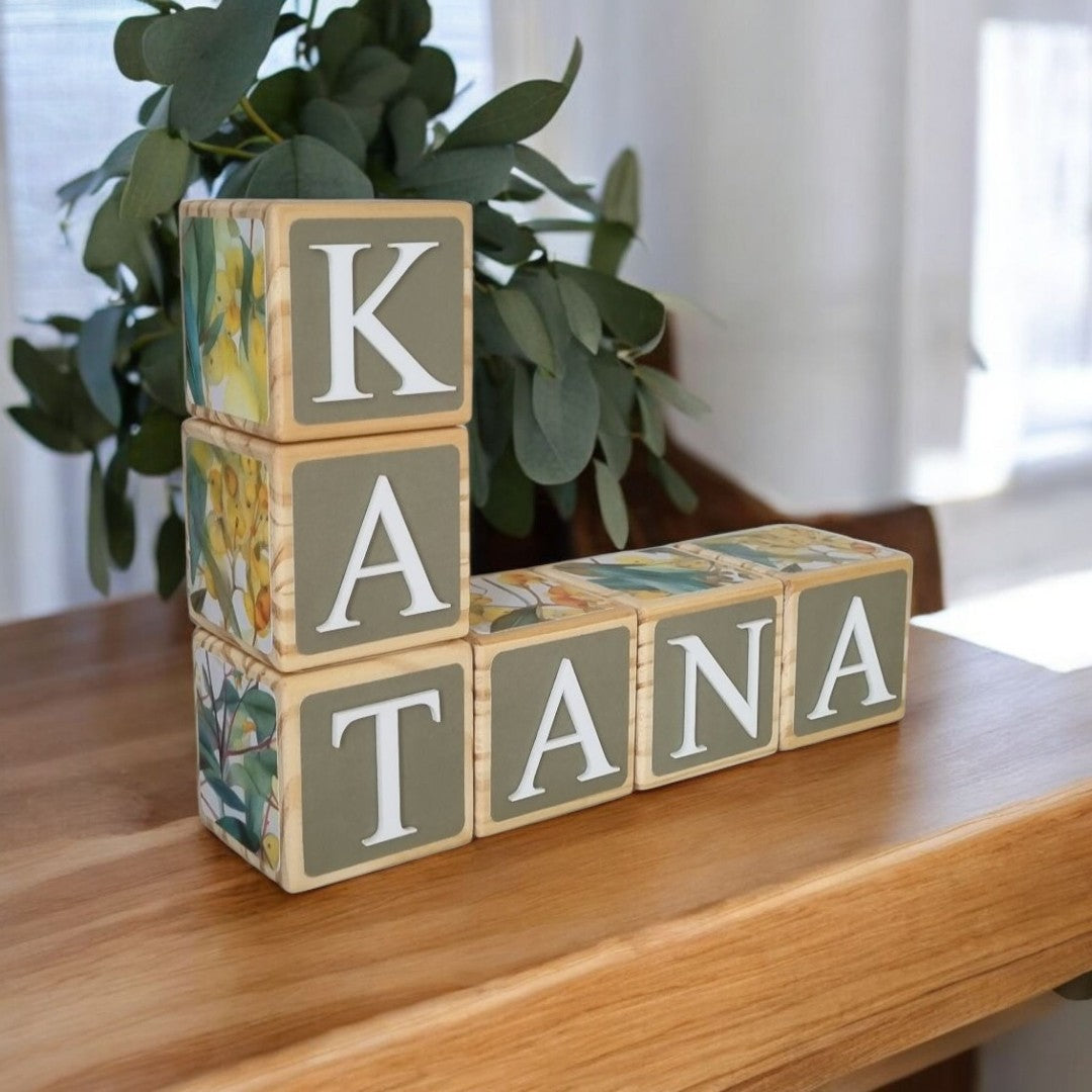NAME BLOCKS - GOLDEN WATTLE