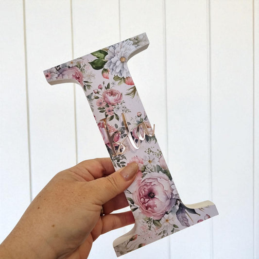 20cm FREESTANDING LETTER - BLUSHING BLOOMS