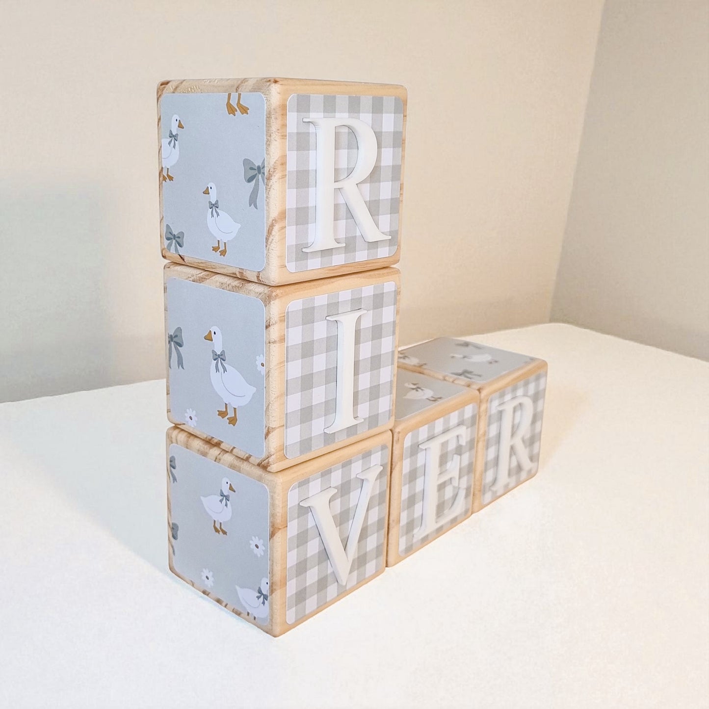 NAME BLOCKS - LITTLE GOOSE (SAGE)