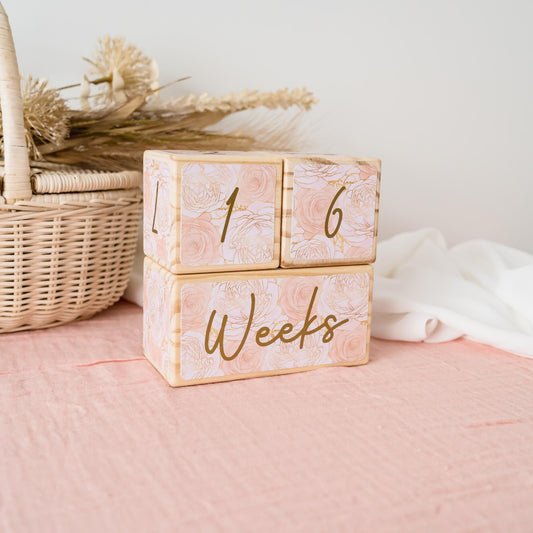 MILESTONE BLOCKS - SHIMMER ROSES